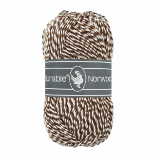 Durable Norwool donkerbruin wit melee M932