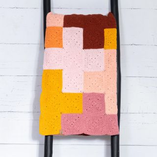 Criss-Cross blanket haakpakket Pink/Yellow