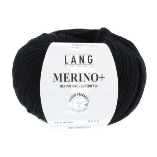 Lang Yarns Merino+ 4 zwart