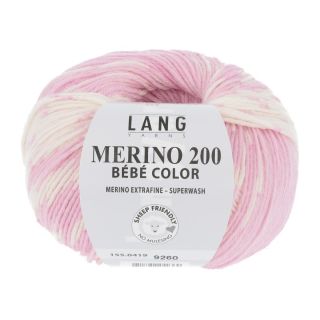 MERINO 200 BEBE COLOR roze/ecru