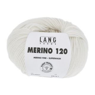 Lang Yarns Merino 120 - 0001 wit