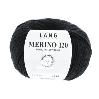 Lang Yarns Merino 120 - 0004 zwart