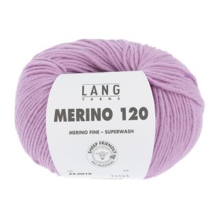 Lang Yarns Merino 120 - 0019 rosa