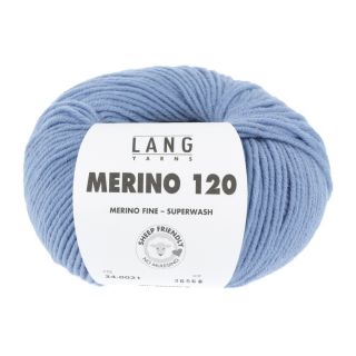 Lang Yarns Merino 120 - 0021 licht jeansblauw