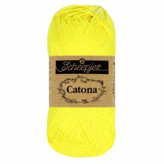 Catona katoen Neon Yellow 601 - Scheepjes