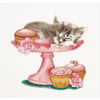 Borduurpakket Sweet as sugar kitten - Thea Gouverneur