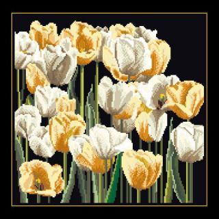 Borduurpakket Tulpen Black Collection - Thea Gouverneur