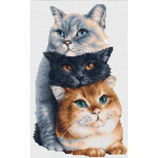 Borduurpakket Three Cats - Dutch Stitch Brothers