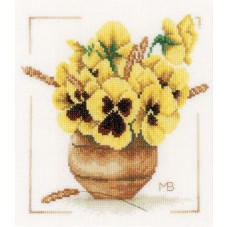 Borduurpakket Gele viooltjes - Marjolein Bastin