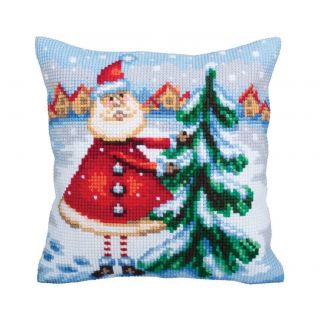 Kussen borduurpakket Santa from Lapland - Collection d'Art