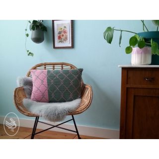 Haakpakket Botanical Pillow (roze/groen) - Durable Soqs