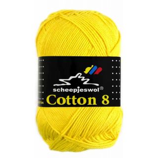 Scheepjeswol Cotton 8 kanariegeel 551